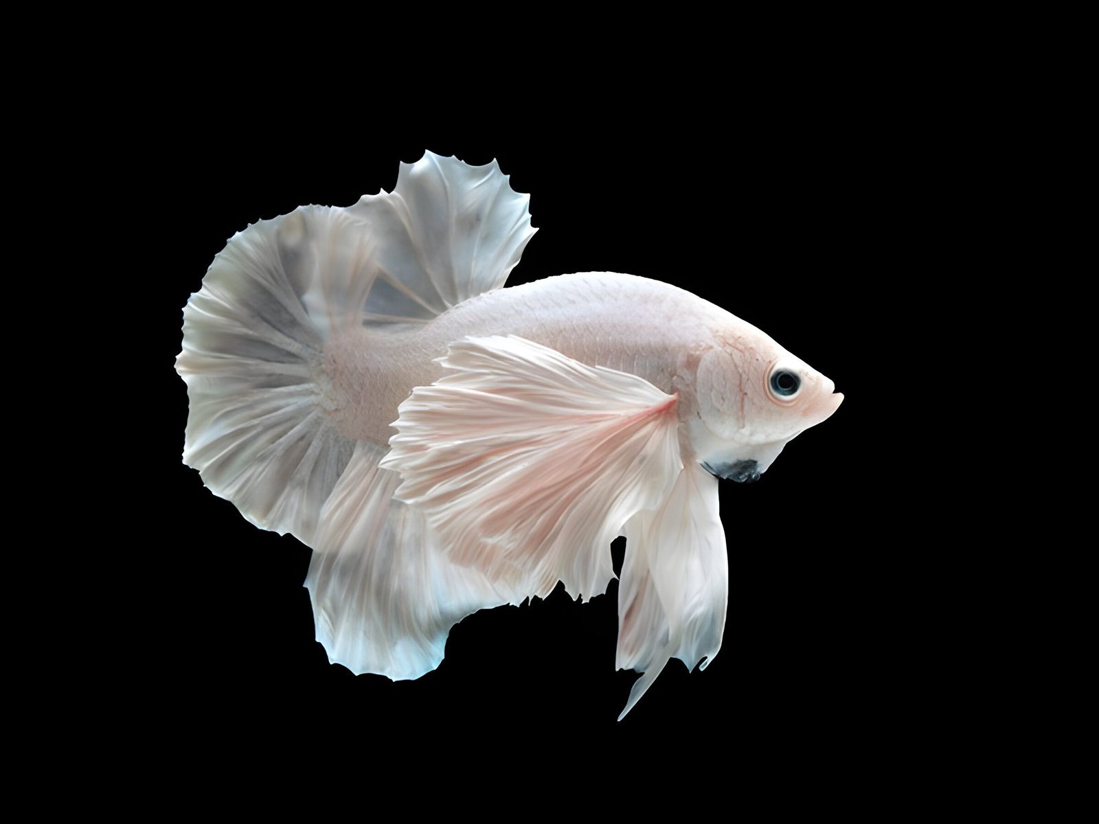 Super White Dumbo-Ear Betta (Male)