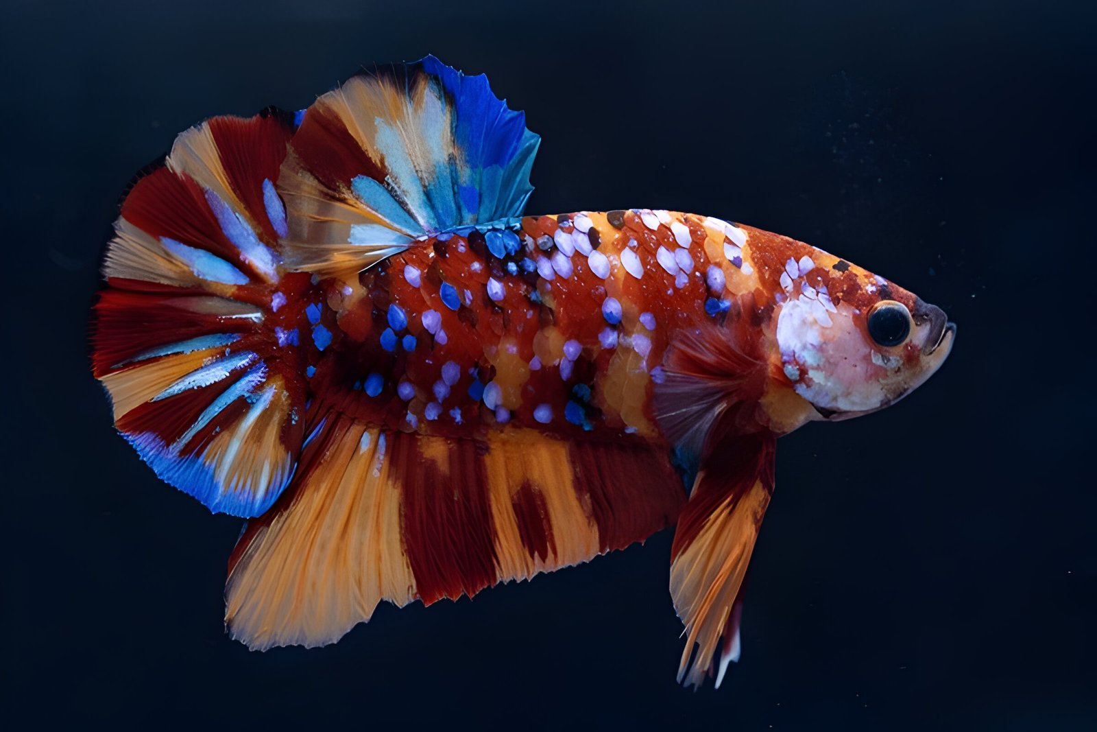 Yellow Galaxy Koi Plakat Betta (Male)